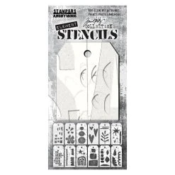 Tim Holtz Element Stencils 12/Pkg - Everyday Art