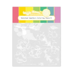 Waffle Flowers Waffle Flower - Sketched Hawthorn Coloring Stencil