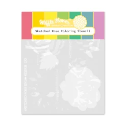 Waffle Flowers Waffle Flower - Sketched Rose Coloring Stencil