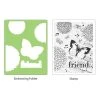 Sizzix Textured Impressions Embossing Folder W/Stamp - Collage Background Set