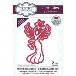 Creative Expressions Sue Wilson Festive Christmas Angel 2022 Craft Die + Christmas Angel 2021 Craft Die