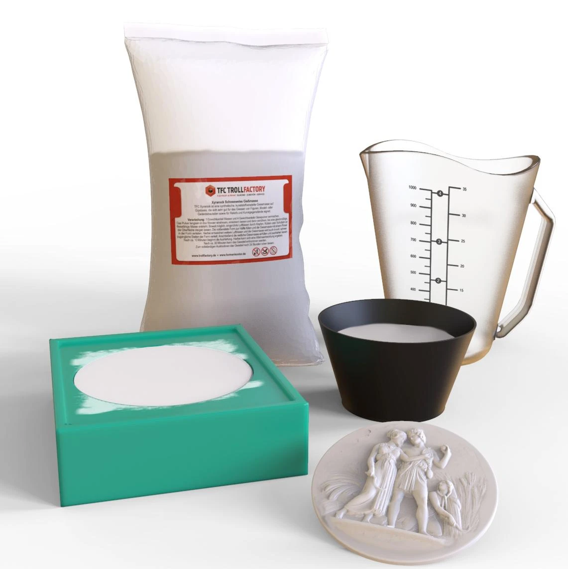 TFC Xyrarock Schneeweiss Giessmasse 4:1 - 7,5 Kg 2 TFC Xyrarock Schneeweiss Giessmasse 4:1 - 7,5 Kg – Bild 2