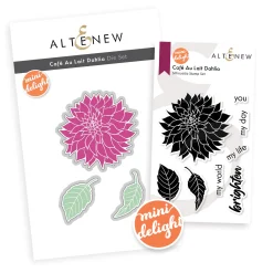 Alternew Altenew - Mini Delight: Café Au Lait Dahlia Stamp & Die Set