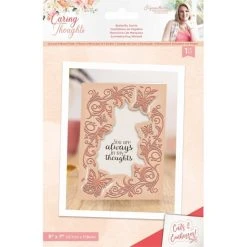Crafters Companion Caring Thoughts - Cut And Emboss Folder - Butterfly Swirls