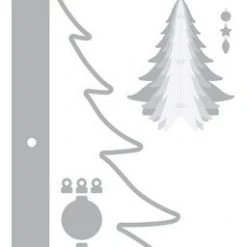 Craft Emotions CraftEmotions Die - Kerstboom Decoratie 3D
