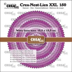 Crealies Crea-Nest-Lies XXL Kreise Mit Gewelltem Rand