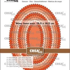 Crealies Crea-Nest-Lies XXL Ovale Mit Gewelltem Rand