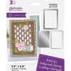 Crafters Companion Gemini - Deep Border Garden Lattice Create-a-Card Dies