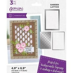 Crafters Companion Gemini - Deep Border Garden Lattice Create-a-Card Dies