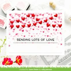 LAWN FAWN Lawn - Falling Hearts Stencils -Spellbinders Paper Arts Geschäft lawn fawn falling hearts stencils lf30252