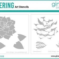 Gina K Designs - STENCIL- Layered Peony