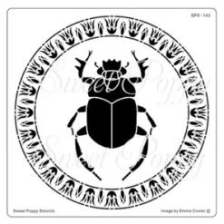Sweet Poppy Stencil: Scarab Beetle