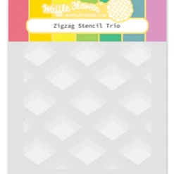 Waffle Flower Stencil - Zigzag Stencil Trio