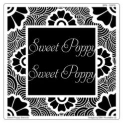 Sweet Poppy Stencil: Retro Floral Aperture Square