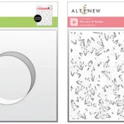 Alternew Altenew - Circle Frame Mask Stencil & Flowers & Petals Layering Stencil Bundle