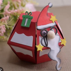 Metal Cutting Dies With Three-dimensional Santa Pop-up Card