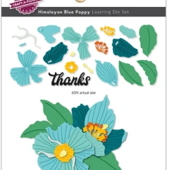 Alternew Altenew - Craft-A-Flower: Himalayan Blue Poppy Layering Die Set