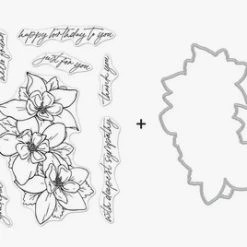 Hero Arts Clear Stamp & Die Combo - Wild Columbine Bundle