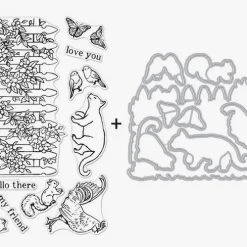 Hero Arts Clear Stamp & Die Combo - Garden Critters Bundle