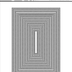 Simple And Basic Circle Edges Rectangle Cutting Dies