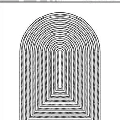 Simple And Basic Double Pierced A6 Arches Cutting Dies