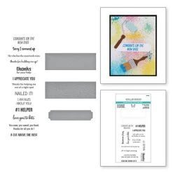 Spellbinders - A Cut Above The Rest Sentiments Clear Stamp & Die Set