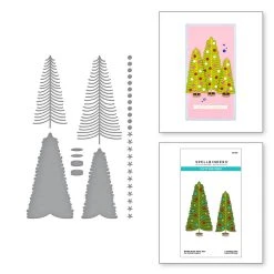 Spellbinders - Bottle Brush Trees Duo Etched Dies