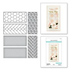 Spellbinders - French Braid And Hexagon Panels Etched Dies