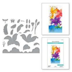 Spellbinders - Hummingbird And Lily Etched Dies