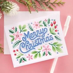 Spellbinders - Layered Merry Christmas Foliage Stencil & Die Bundle -Spellbinders Paper Arts Geschäft spellbinders layered merry christmas foliage stenc 1