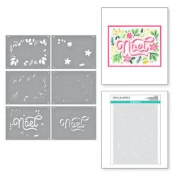 Spellbinders - Layered Noel Foliage Stencils