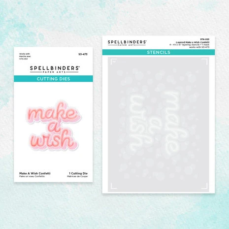 Spellbinders - Make A Wish Confetti Stencil And Die Bundle 1 Spellbinders - Make A Wish Confetti Stencil And Die Bundle